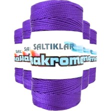 Aesco 5 Adet Polyester Makrome Ipi 4250 Mor 100 gr