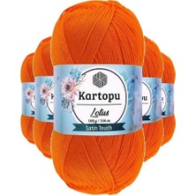 Aesco 5 Adet Lotus Bikini Büstiyer Bluz Örgü Ipi  K273 Turuncu