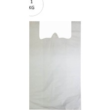 Aesco Beyaz Atlet Poşet Büyük Boy 32X57 cm Takriben 72 Adet 1 kg