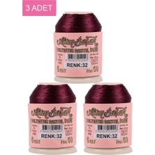 Aesco 3 Adet Altınbaşak Oya ve Dantel Ipi 20 gr - Royaleks - No: 032