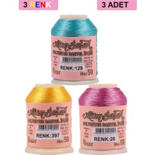 Aesco 3 Adet Altınbaşak Oya ve Dantel Ipi 20 gr - Royaleks - No: 397 - 020 - 129