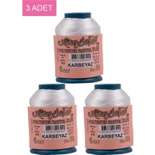 Aesco 3 Adet Altınbaşak Oya ve Dantel Ipi 20 gr - Royaleks - No: K.beyaz