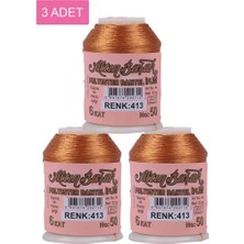 Aesco 3 Adet Altınbaşak Oya ve Dantel Ipi 20 gr - Royaleks - No: 413