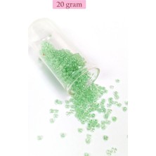 Aesco Dökme Cam Kum Boncuk (8/0) 3 mm - 20 Gram - Şeffaf Açık Yeşil - BNC150