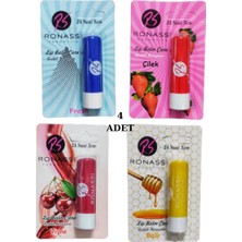 Aesco Rs Ronassi Dudak Koruyucu ve Parlatıcısı Fresh Çilek Vişne ve Ballı 4 Lü Set