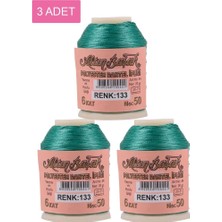 Aesco 3 Adet Altınbaşak Oya ve Dantel Ipi 20 gr - Royaleks - No: 133