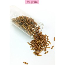 Aesco Uzun Boru Kesme Boncuk Çap 2mm Uzunluk 10 mm - 60 Gram - Gold - BNC287