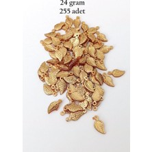 Aesco Oya Abiye Bileklik Kolye Pleksi Metalik Plastik Pul Altın Renk 24 Gram 255 Adet - BNC546