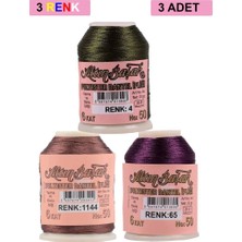 Aesco 3 Adet Altınbaşak Oya ve Dantel Ipi 20 gr - Royaleks - No: 1144 - 065 - 004