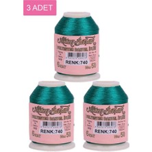 Aesco 3 Adet Altınbaşak Oya ve Dantel Ipi 20 gr - Royaleks - No: 740