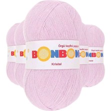 5 Adet Kristal El Örgü Lif Ipi Lila 98332 - Bonbon Mudanis