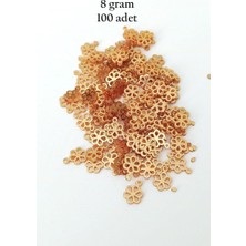 Aesco Oya Abiye Bileklik Kolye Pleksi Metalik Plastik Pul Altın Renk 8 Gram 100 Adet - BNC479