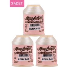Aesco 3 Adet Altınbaşak Oya ve Dantel Ipi 20 gr - Royaleks - No: 648