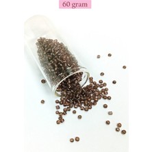 Aesco Dökme Cam Kum Boncuk (8/0) 3 mm - 60 Gram - Şefaff Alacalı Kahve - BNC213