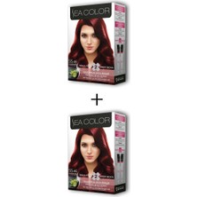 Aesco 2x2 Tüp Krem Saç Boyası Seti Amazon Kızılı No:55.46