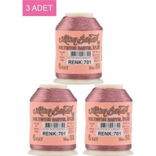 Aesco 3 Adet Altınbaşak Oya ve Dantel Ipi 20 gr - Royaleks - No: 701