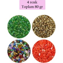 Aesco Kesme Cam Boncuk 2mm - 4 Renk - Toplam 80 Gram - BNC436