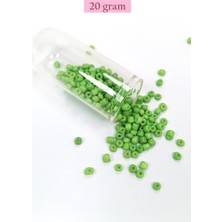 Aesco Dökme Cam Kum Boncuk Büyük Boy (6/0) 4 mm - 20 Gram - Yeşil - BNC072