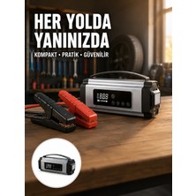 Getittir Acil Durumlar Için Çok Fonksiyonlu Araç Akü Takviyesi Hava Kompresörü ve Güç Kaynağı Yeni Nesil - Lisinya