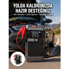 Getittir Işıklı Hava Kompresörlü Taşınabilir Akü Takviye Ünitesi Yeni Nesil - Lisinya