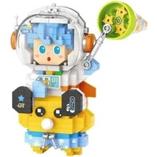 Aesco Mey Ithalat® LZ-8827  astronot Mavi 390 Parça Block Oyuncak
