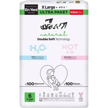 Aesco Mey Ithalat® Natural Double Soft Külot Bez Ultra Paket 6 Beden 62 Adet