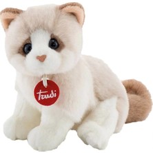 Aesco Mey Ithalat® Kitty Peluş Beyaz Bej Kedi 20 cm