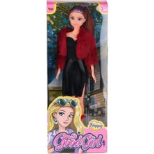 Aesco Mey Ithalat® WG-115521  ceketli Çizmeli Renkli Saçlı Bebek 29 cm -Vardem Oyuncak