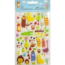 Aesco Mey Ithalat® Puf Stickers Hayvanlar