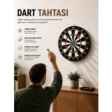 Aesco Mey Ithalat® 17 Inç Dart Tahtası Sağlam Ahşap Gövde ve Uzun Ömürlü Kullanım