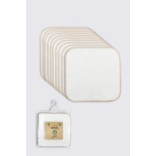 Aesco Mey Ithalat®   Organik 28X28 10'lu Penye Mendil 90101 Ekru