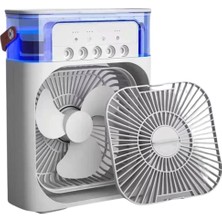 Aesco Mey Ithalat® Taşınabilir 3'ü 1 Arada Mini Fan | Nemlendirici + Soğutucu + Gece Lambası Yeni Nesil