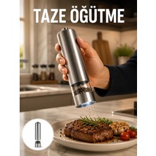 Aesco Mey Ithalat® Işıklı Pilli Baharat Değirmeni Taze ve Pratik Öğütme Yeni Nesil