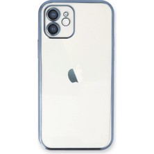 Aesco Mey Ithalat®   iPhone 11 Kılıf  Lensli Silikon - Açık Mavi