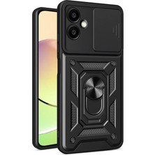 Aesco Mey Ithalat®  Samsung Galaxy A07 4g Pars Lens Yüzüklü Silikon - Siyah