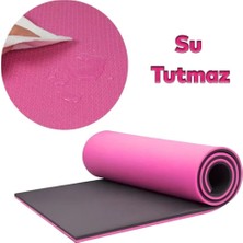 Aesco Mey Ithalat® 10 mm Yoga Spor Matı Çift Taraflı Kullanım Kaymaz Doku Esnek Dayanıklı Fitness Minderi