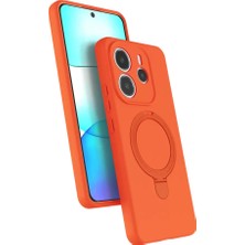 Aesco Mey Ithalat®   Redmi Note 14 4g Regal Magsafe Standlı Kapak - Turuncu