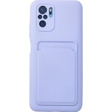 Aesco Mey Ithalat®   Redmi Note 10S Kılıf Kelvin Kartvizitli Silikon - Lila