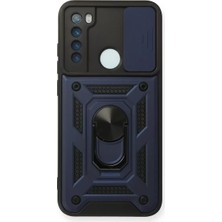 Aesco Mey Ithalat®   Redmi Note 8 Kılıf Pars Lens Yüzüklü Silikon - Lacivert