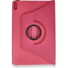 Aesco Mey Ithalat®  Huawei Honor Pad X8A Kılıf 360 Tablet Deri Kılıf - Pembe