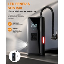 Aksiyon Global LED Fenerli ve Sos Işıklı Çok Fonksiyonlu Hava Kompresörü Yeni Nesil - Lisinya