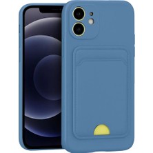 Aesco Mey Ithalat®   iPhone 11 Kılıf Kelvin Kartvizitli Silikon - Mavi