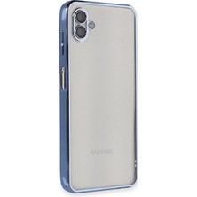 Aesco Mey Ithalat®  Samsung Galaxy A04 Kılıf  Lensli Silikon - Açık Mavi