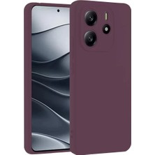 Aesco Mey Ithalat®   Redmi Note 14 4g Kılıf First Silikon - Mürdüm