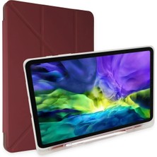 Aesco Mey Ithalat®  Samsung Galaxy P610 Tab S6 Lite 10.4 Kılıf Kalemlikli Mars Tablet Kılıfı - Mürdüm