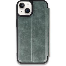 Aesco Mey Ithalat®   iPhone 14 Kılıf Flip Cover - Koyu Yeşil