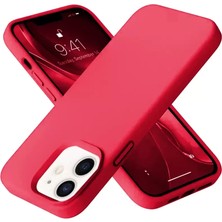 Aesco Mey Ithalat®   iPhone 12 Kılıf Nano Içi Kadife Silikon - Kırmızı