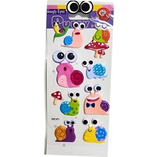 NW NessiWorld Puffy Stickers Googly Eyes Salyangozlar