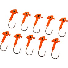 Asyaink Jighead - Zoka - Kurşunlu Olta Iğnesi - (Xh-A 06) - Turuncu - 7 gr - 10 Adet - 40,30 mm