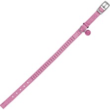 Asyaink Pc-13 Taşlı Kedi-Köpek Tasması 10MM*30CM Pembe